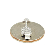 Load image into Gallery viewer, New 14k white Gold arrow pendant cubic zirconia fine jewelry gift 1.4g
