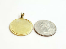 Load image into Gallery viewer, New 14k two tone gold round saint Jude juda pendant charm religious jewelry 3.7g
