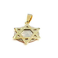Load image into Gallery viewer, 10k yellow gold star of David Jewish Israel charm pendant religious jewelry 3g
