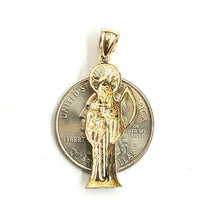Load image into Gallery viewer, 14k yellow gold Santa Muerte holy death Pendant fine gift jewelry unisex 1.9g
