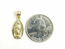 Load image into Gallery viewer, 10k gold virgin Mary Guadalupe pendant charm gift fine religious jewelry 0.9g
