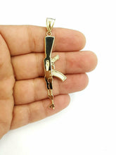 Load image into Gallery viewer, New 10k yellow Gold AK-47 machine gun rifle army Pendant charm fine jewelry 3.6g
