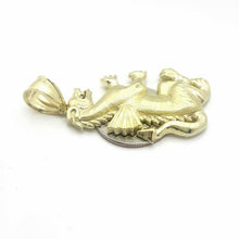 Load image into Gallery viewer, 10k yellow gold dragon full body pendant/charm gift fine jewelry for men 6.6g
