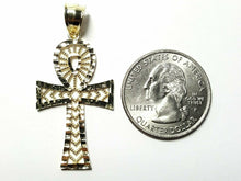 Load image into Gallery viewer, 10k yellow gold Egyptian ankh cross pendant charm fine religious jewelry 2.4g

