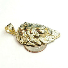 Load image into Gallery viewer, 10k yellow Gold lion head face Leo zodiac Pendant charm fine gift jewelry 10.3g
