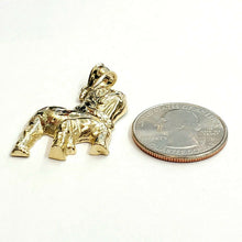 Load image into Gallery viewer, 10k yellow Gold bulldog full body Pendant charm diamond cut fine jewelry 3.6g
