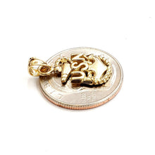 Load image into Gallery viewer, 14k yellow Gold USN Pendant United States Navy military anchor fine jewelry 2.5g
