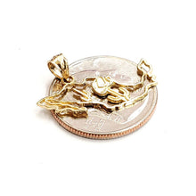 Load image into Gallery viewer, 14k yellow gold Mexico outline map pendant charm gift fine jewelry unisex 1.2g
