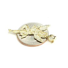 Load image into Gallery viewer, New 10k yellow Gold full body angel Pendant charm fine gift jewelry love 1.5g
