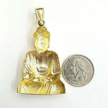 Load image into Gallery viewer, 10k yellow gold buddha buda buddah pendant charm fine religious jewelry 10.6g
