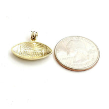Load image into Gallery viewer, New 10k yellow Gold football Pendant charm sport fine jewelry gift unisex 1.4g

