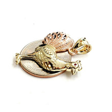Load image into Gallery viewer, New 10k Gold rooster chicken bird Pendant charm gift fine jewelry 3.7g
