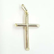 Load image into Gallery viewer, New 10k yellow gold hollow plain cross pendant charm fine jewelry religious 1.2g
