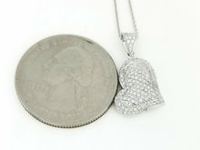Load image into Gallery viewer, 14k white Gold 0.28Ct Diamond heart necklace gift for her 18" adjustable chain
