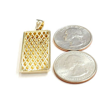 Load image into Gallery viewer, New 10k Yellow Gold 999.9 fine 3D gold bar brick bar Pendant charm jewelry 6.5g
