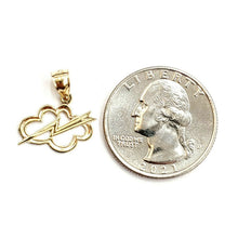 Load image into Gallery viewer, 14k yellow gold Tiny cloud lightning bolt pendant charm gift fine jewelry 0.8g
