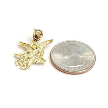 Load image into Gallery viewer, New 10k yellow gold saint Michael pendant charm fine religious gift jewelry 1.8g
