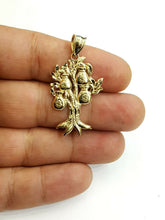Load image into Gallery viewer, 10k yellow gold dollar sign money bag tree lucky pendant charm fine jewelry 2.5g
