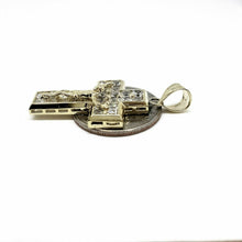 Load image into Gallery viewer, New 14k yellow gold cross Jesus pendant cubic zirconia religious jewelry 6g
