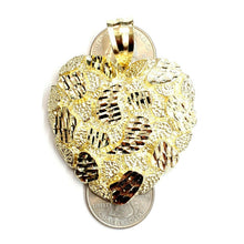Load image into Gallery viewer, New 10k yellow gold nugget big heart pendant charm fine gift women jewelry 22.8g
