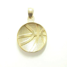 Load image into Gallery viewer, 14k gold basketball pendant charm Fine Jewelry Gift sport unisex 0.55" 0.9g
