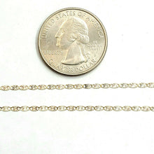 Load image into Gallery viewer, 10K 3 color gold 1.6mm thin valentino chain Necklace fine gift jewelry 1.7g 20"
