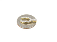 Load image into Gallery viewer, New 14k yellow Gold 0.15ct Diamonds wishbone pendant fine gift jewelry for her
