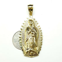 Load image into Gallery viewer, 10k gold virgin Mary Guadalupe pendant charm gift fine religious jewelry 8.9g
