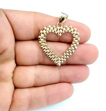 Load image into Gallery viewer, New 10k yellow gold heart pendant charm love Amor fine gift women jewelry 3g
