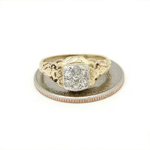 Load image into Gallery viewer, Pre owned 0.25Ct Natural Diamond 14k yellow Gold Wedding Engagement Ring Size 6
