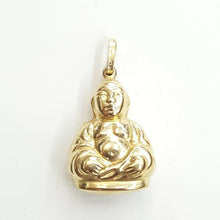 Load image into Gallery viewer, New 14k yellow gold 3D hollow buddha buda buddah pendant charm fine jewelry 2.6g
