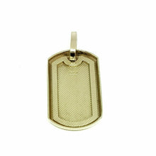 Load image into Gallery viewer, real 10k yellow Gold solid dog tag Pendant charm shiny fine gift jewelry 6.7g
