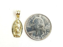 Load image into Gallery viewer, 10k gold virgin Mary Guadalupe pendant charm gift fine religious jewelry 0.8g
