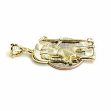 Load image into Gallery viewer, 10k yellow Gold Egypt jackal god Anubis holding Ankh Pendant fine jewelry 3.2g
