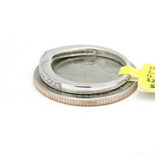 Load image into Gallery viewer, 0.20ct genuine diamond 14k White Gold curved Women Ring fine jewelry Size 6.75
