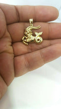 Load image into Gallery viewer, 10k yellow solid Gold Capricorn Sea Goat zodiac Pendant charm fine jewelry 2.4g
