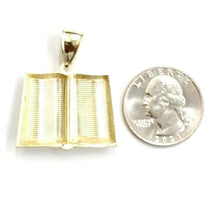 Load image into Gallery viewer, 10k yellow gold lord's prayer book our father bible verse pendant jewelry 5.3g
