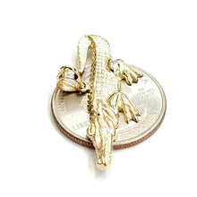 Load image into Gallery viewer, New 14k yellow Gold Alligator crocodile Pendant charm gift fine jewelry 3g
