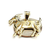 Load image into Gallery viewer, New 10k yellow Gold Goat Pendant charm diamond cut animal fine gift jewelry 2.7g
