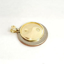 Load image into Gallery viewer, 10k solid yellow Gold yin ying yang taoist symbol Pendant jewelry 0.76" 2.1g
