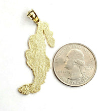 Load image into Gallery viewer, 14k yellow gold Mexico outline map pendant charm fine gift jewelry unisex 5.1g
