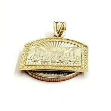Load image into Gallery viewer, New 10k yellow gold last supper pendant charm fine gift religions jewelry 3.1g
