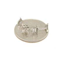 Load image into Gallery viewer, New 14k white Gold 0.10Ct Round Diamonds heart stud Earrings Push Back Fastening
