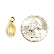 Load image into Gallery viewer, 14k yellow Gold Tiny 3D Baseball Hat Cap Pendant charm sport fine jewelry 1.1g
