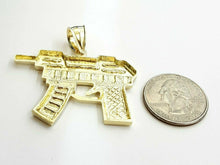 Load image into Gallery viewer, 10k yellow solid Gold automatic machine gun Pendant charm fine gift jewelry 8.9g
