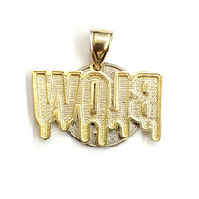 Load image into Gallery viewer, New 10k yellow Gold BLOW word Pendant diamond cut fine jewelry unisex gift 5.3g
