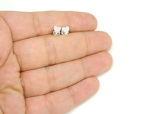 Load image into Gallery viewer, New 14k white Gold 0.10Ct Round Diamonds heart stud Earrings Push Back Fastening
