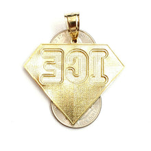 Load image into Gallery viewer, New 10k yellow Gold ICE diamond shape word Pendant diamond cut fine jewelry 9.7g
