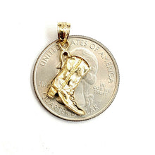 Load image into Gallery viewer, 14KT Yellow Gold Solid 3D Cowboy Boot Cowgirl Western Pendant Fine Jewelry 2.5g

