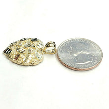 Load image into Gallery viewer, New 10k yellow gold nugget heart pendant charm fine gift  for women jewelry 2.6g
